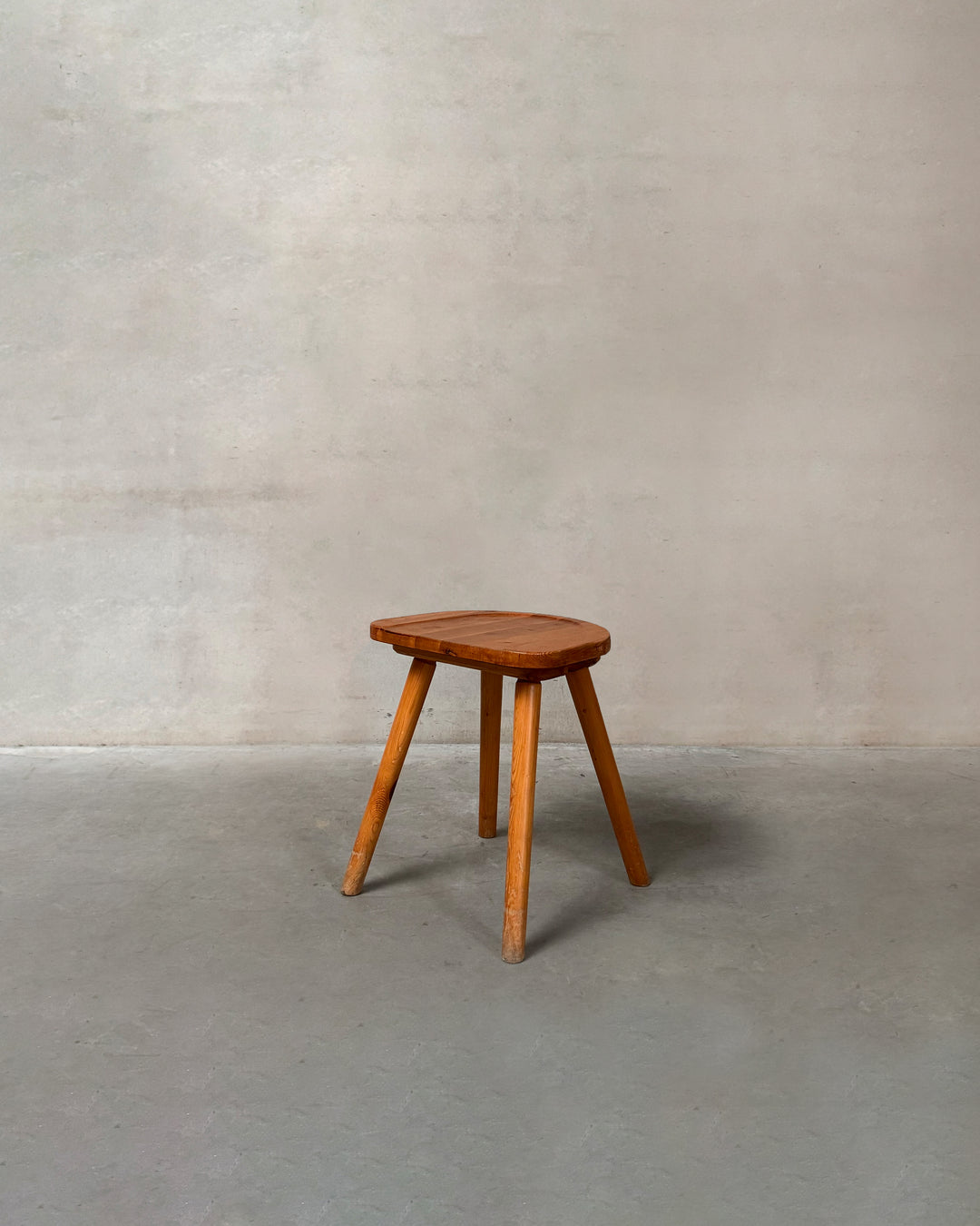 Swedish cabin stool, vintage design piece, in AM Designs showroom, Antwerpen