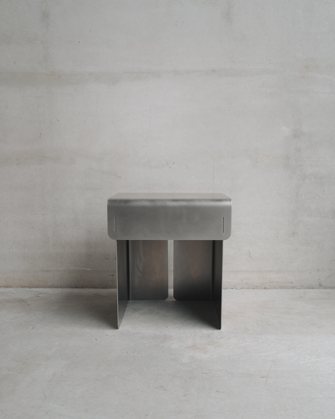 Stainless Steel Stool by Rebecca Ackaert