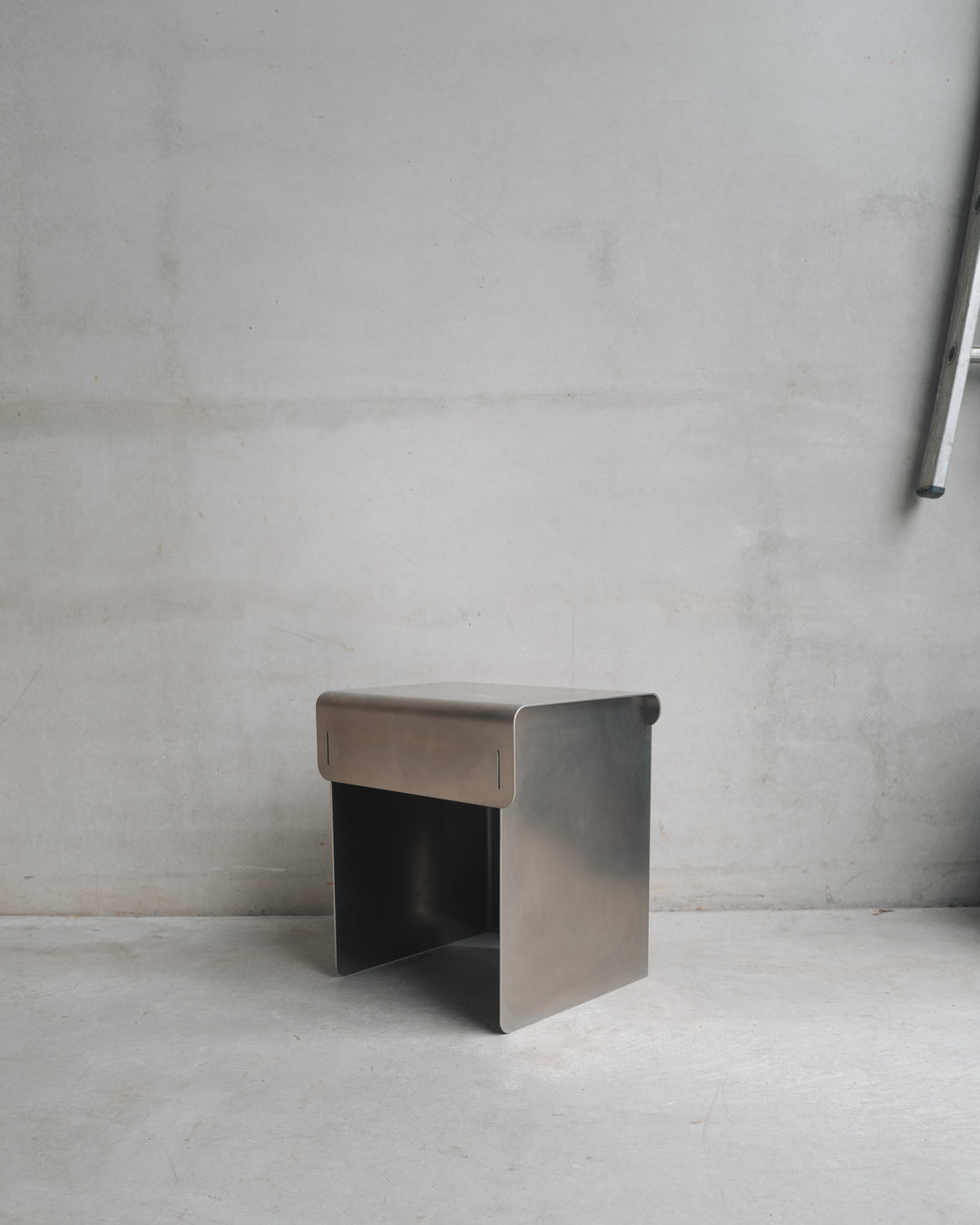 Stainless Steel Stool by Rebecca Ackaert