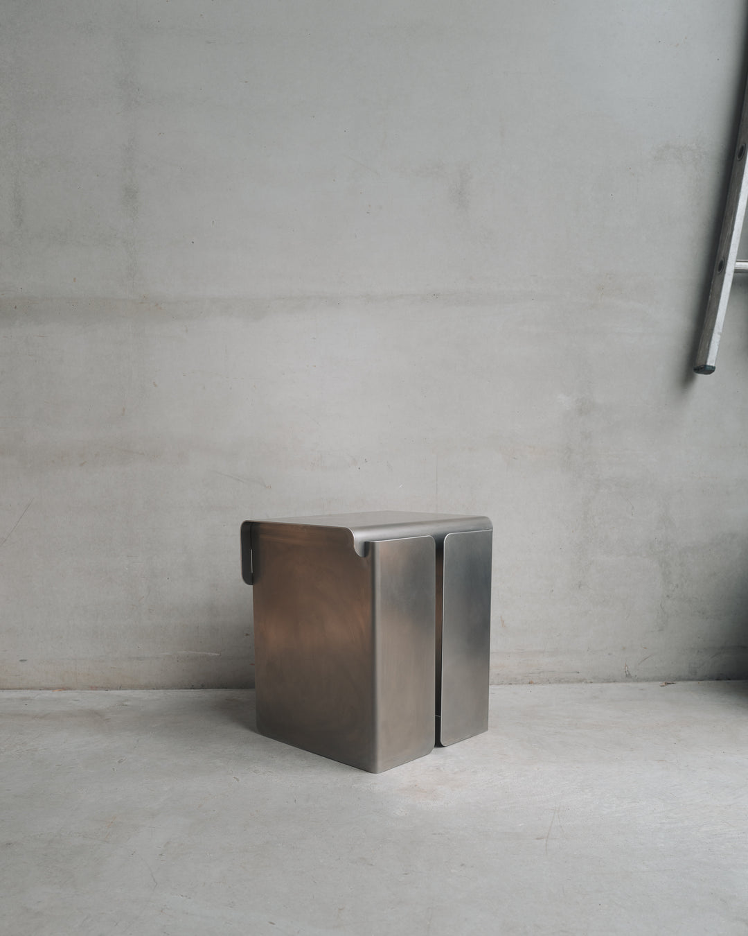 Stainless Steel Stool by Rebecca Ackaert