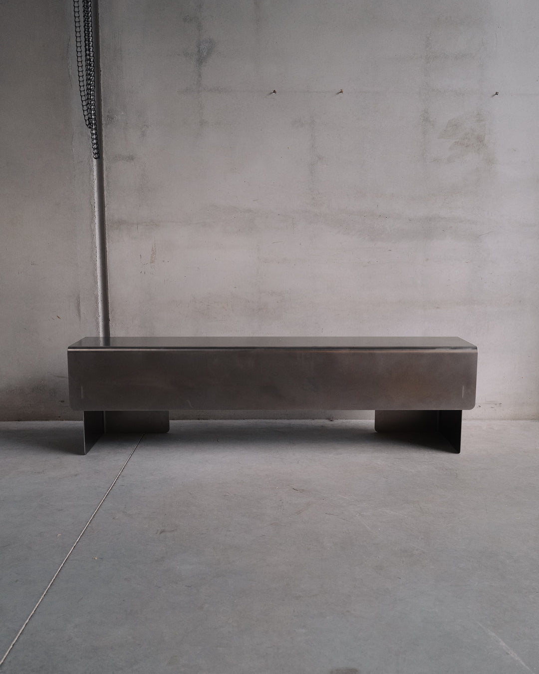 Stainless Steel Bench by Rebecca Ackaert