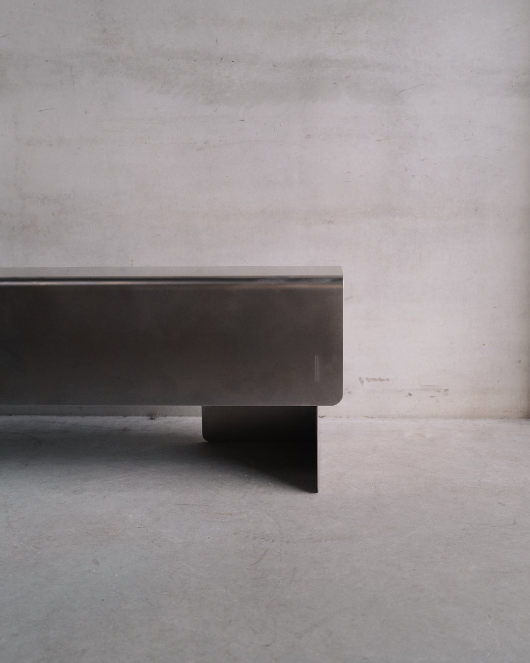 Stainless Steel Bench by Rebecca Ackaert