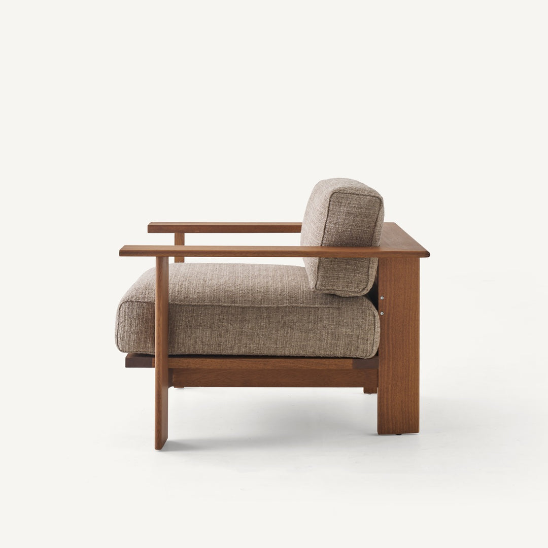 Rail lounge armchair