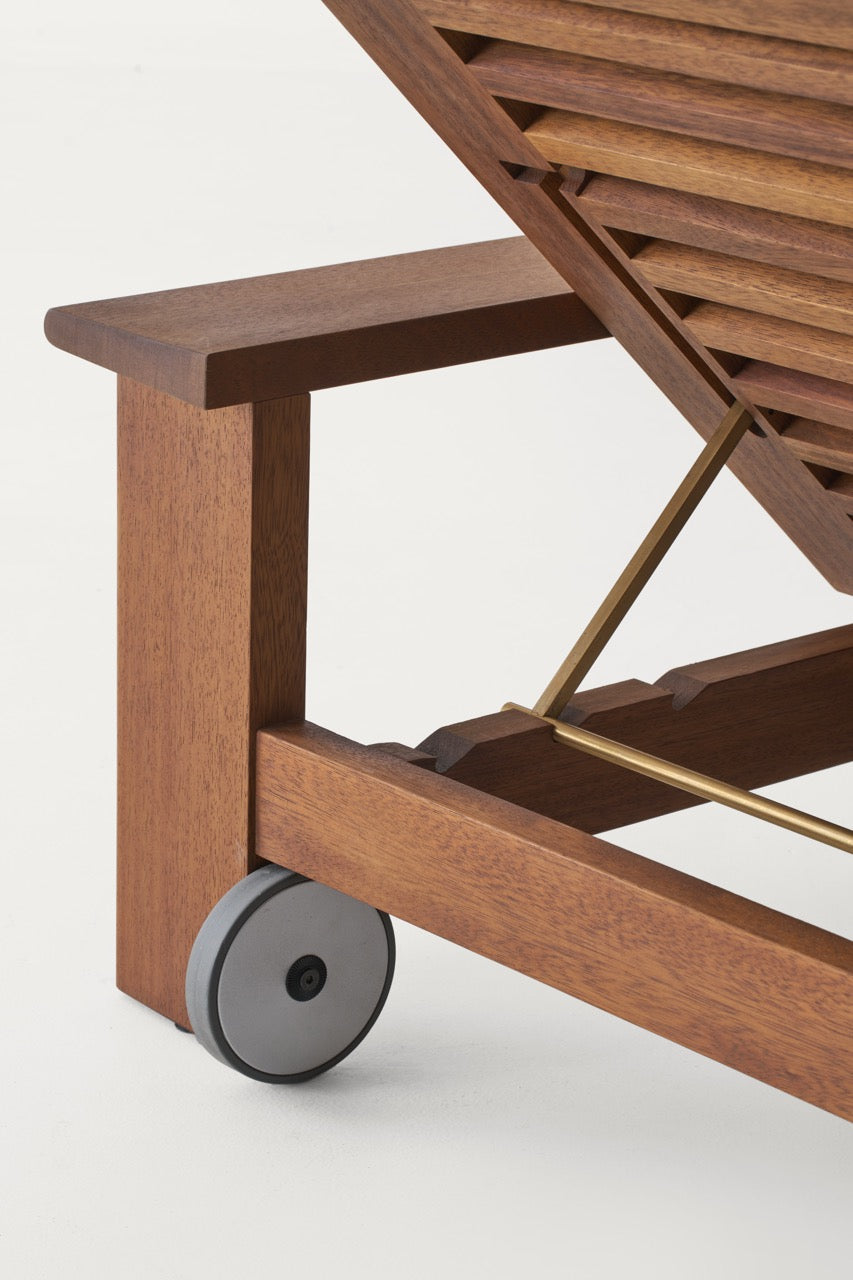 Rail sunlounger