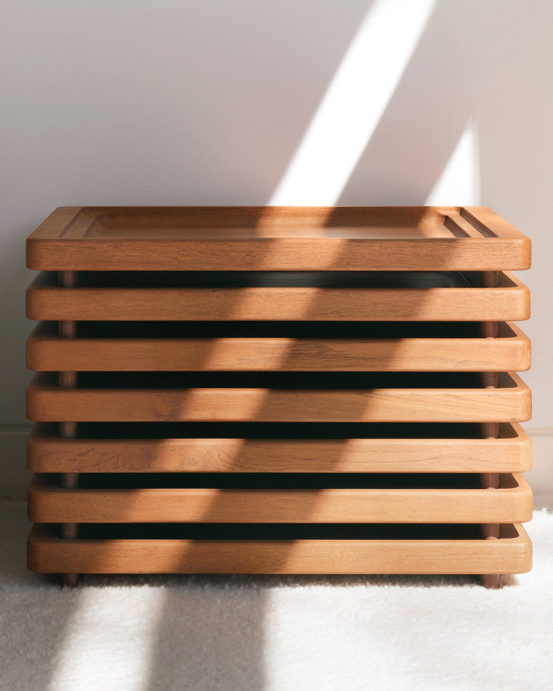 Stacking trays, in AM Designs showroom, Antwerpen