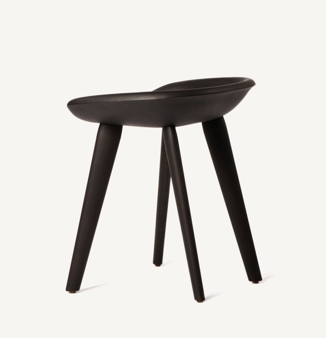 Tractor Low Stool Ebonized Ash
