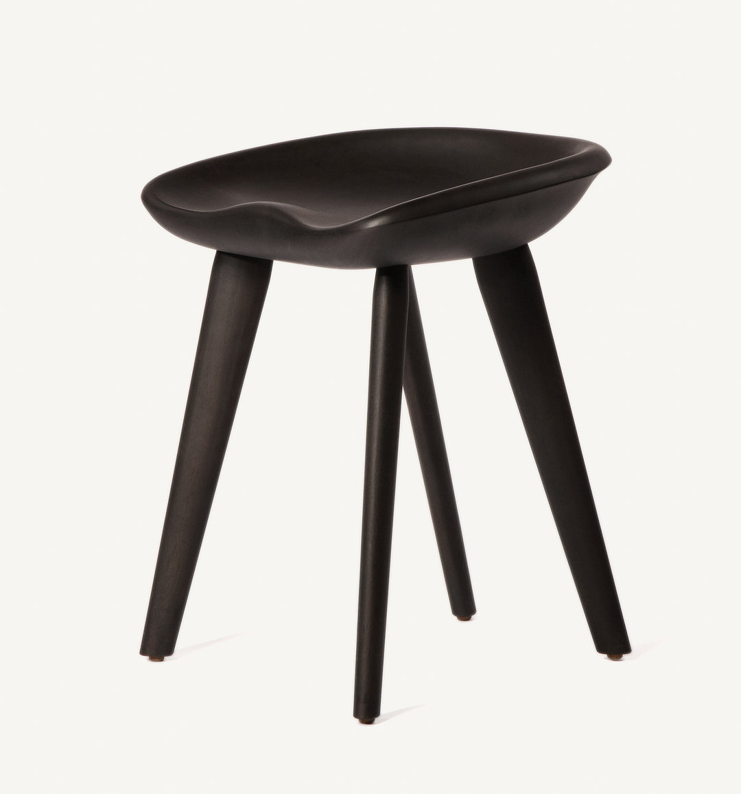 Tractor Low Stool Ebonized Ash