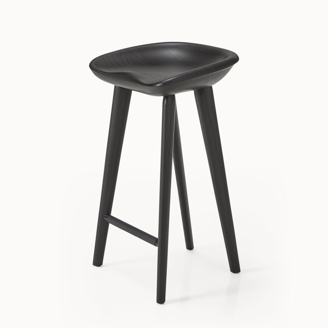 Tractor Counter Stool Ebonized Ash