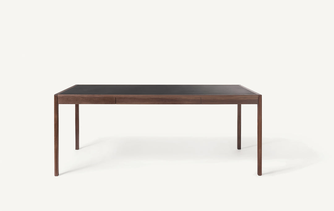 Leather desk, in AM Designs showroom, Antwerpen