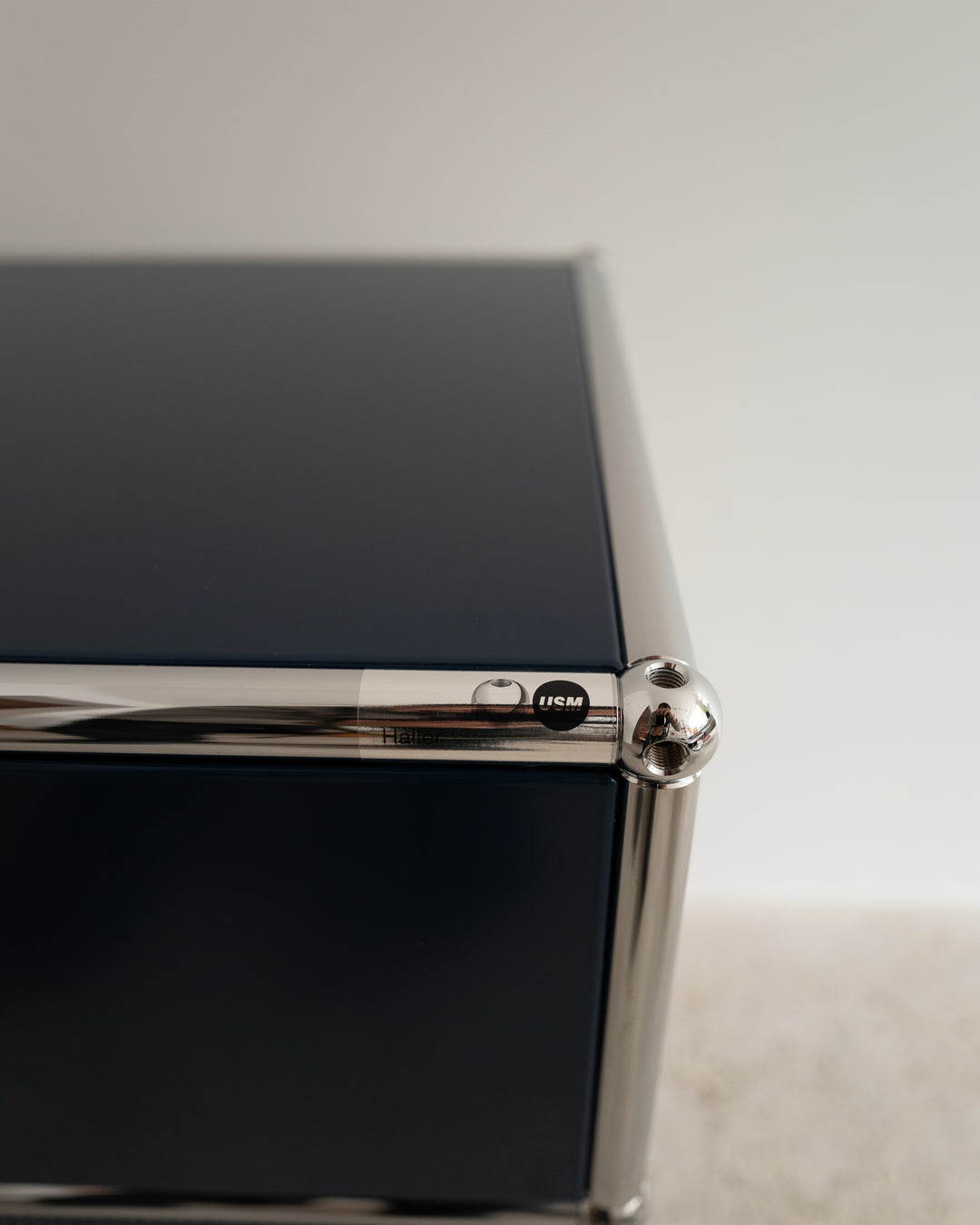 USM Haller bedside cabinet blue
