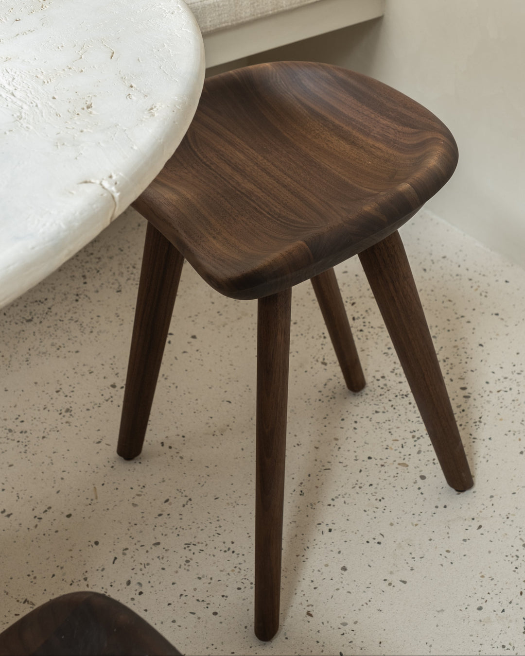 Tractor low stool, in AM Designs showroom, Antwerpen