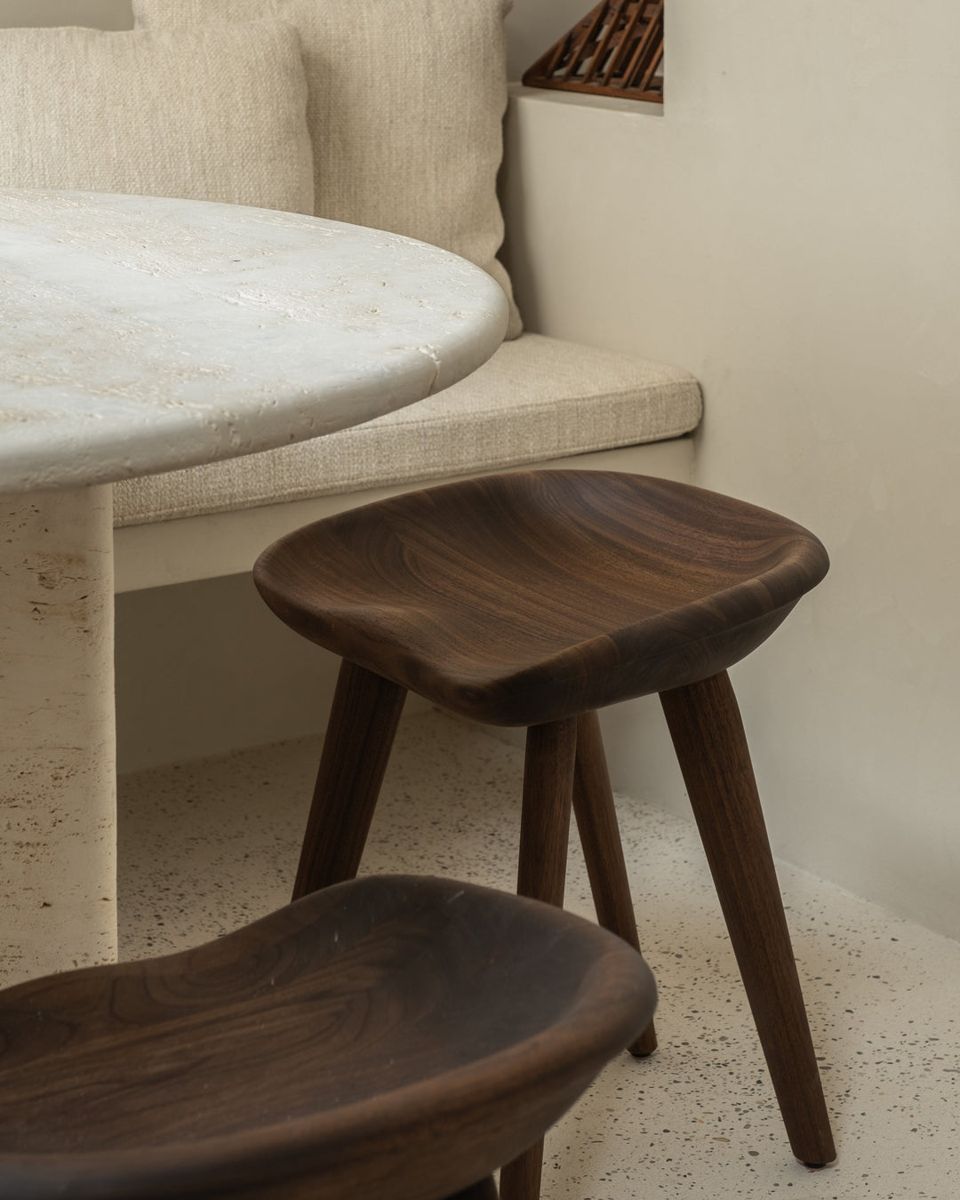 Tractor Low Stool Walnut